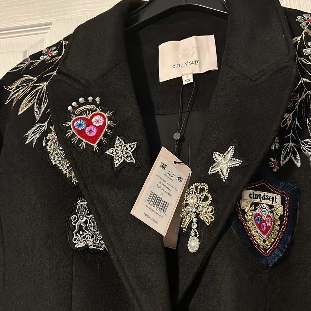 Sale. New cinq a sept embellished coat - Picture 6 of 10